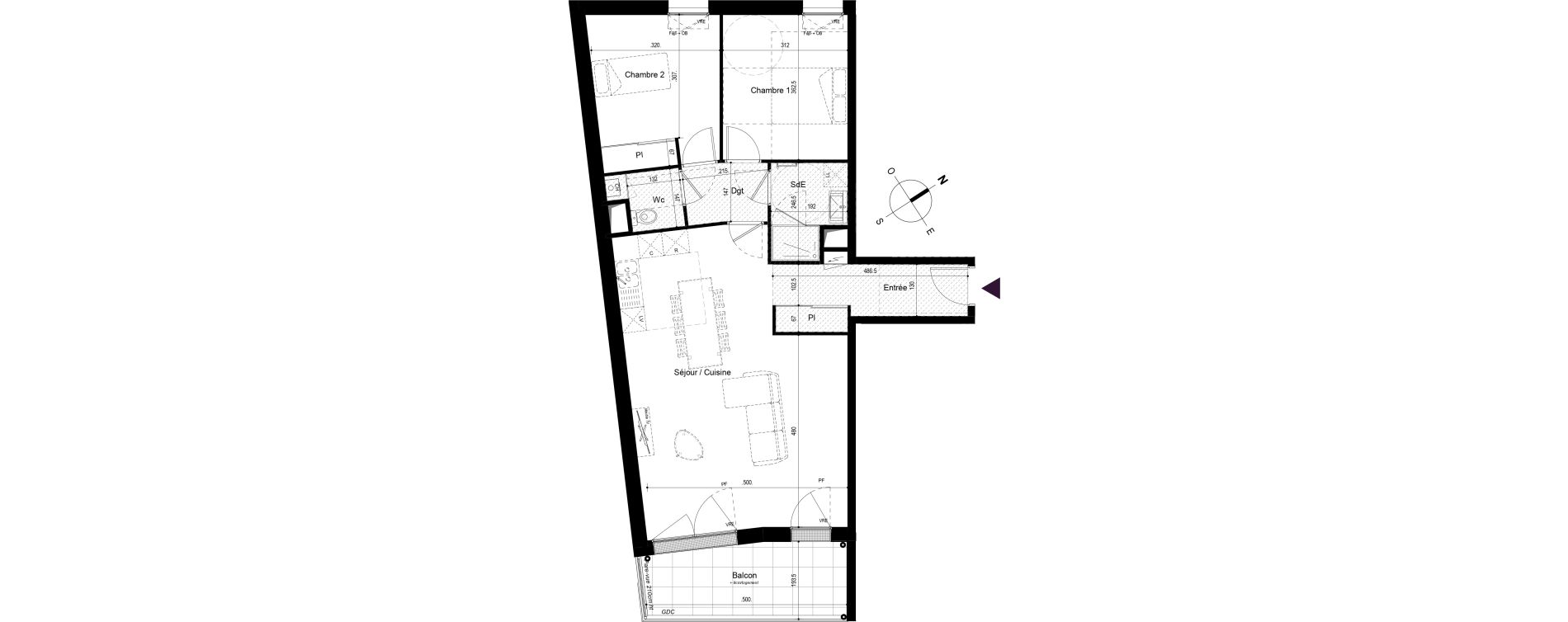 Appartement T3 de 75,90 m2 &agrave; Saint-Jean-De-Monts Centre