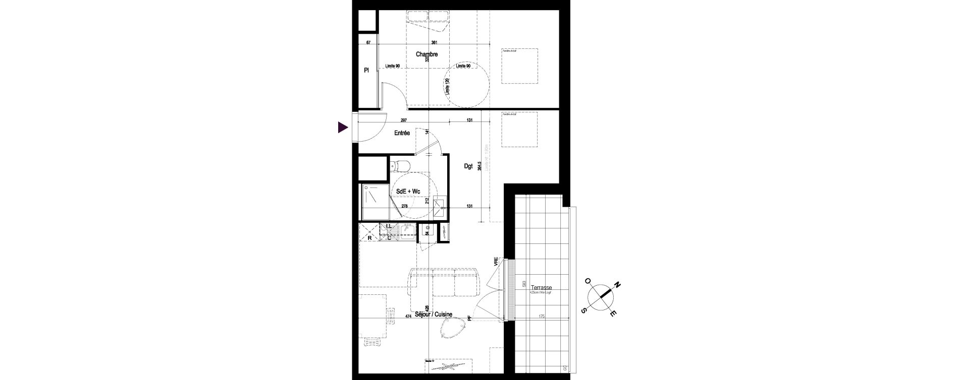 Appartement T2 de 50,07 m2 &agrave; Saint-Jean-De-Monts Centre