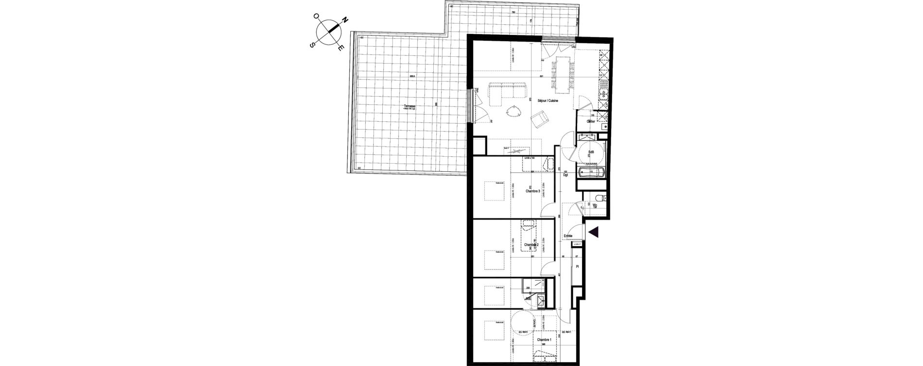 Appartement T4 de 100,19 m2 &agrave; Saint-Jean-De-Monts Centre