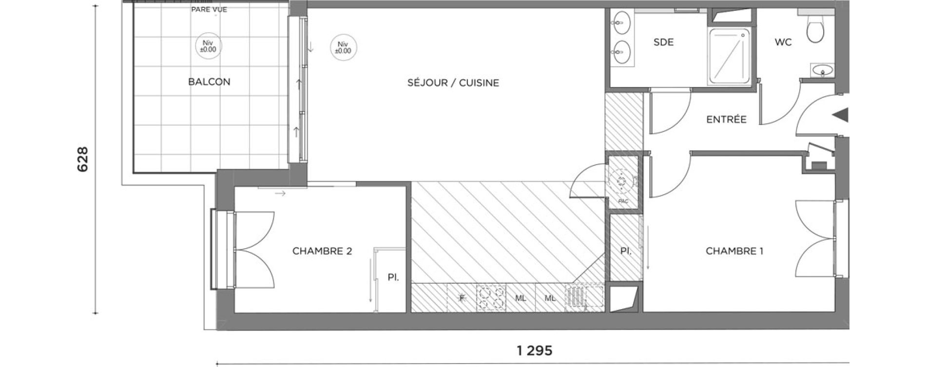 Appartement T3 de 67,67 m2 &agrave; Saint-Jean-De-Monts Esplanade de la mer