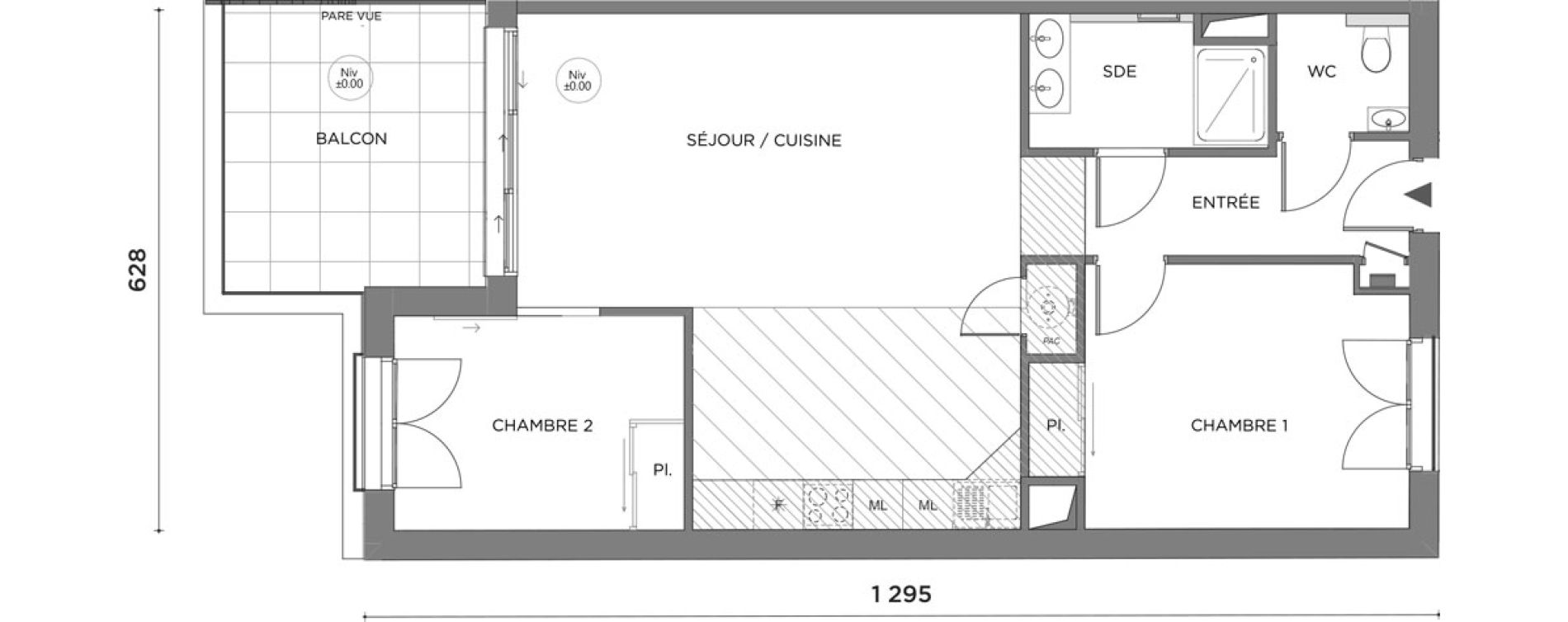 Appartement T3 de 67,67 m2 &agrave; Saint-Jean-De-Monts Esplanade de la mer