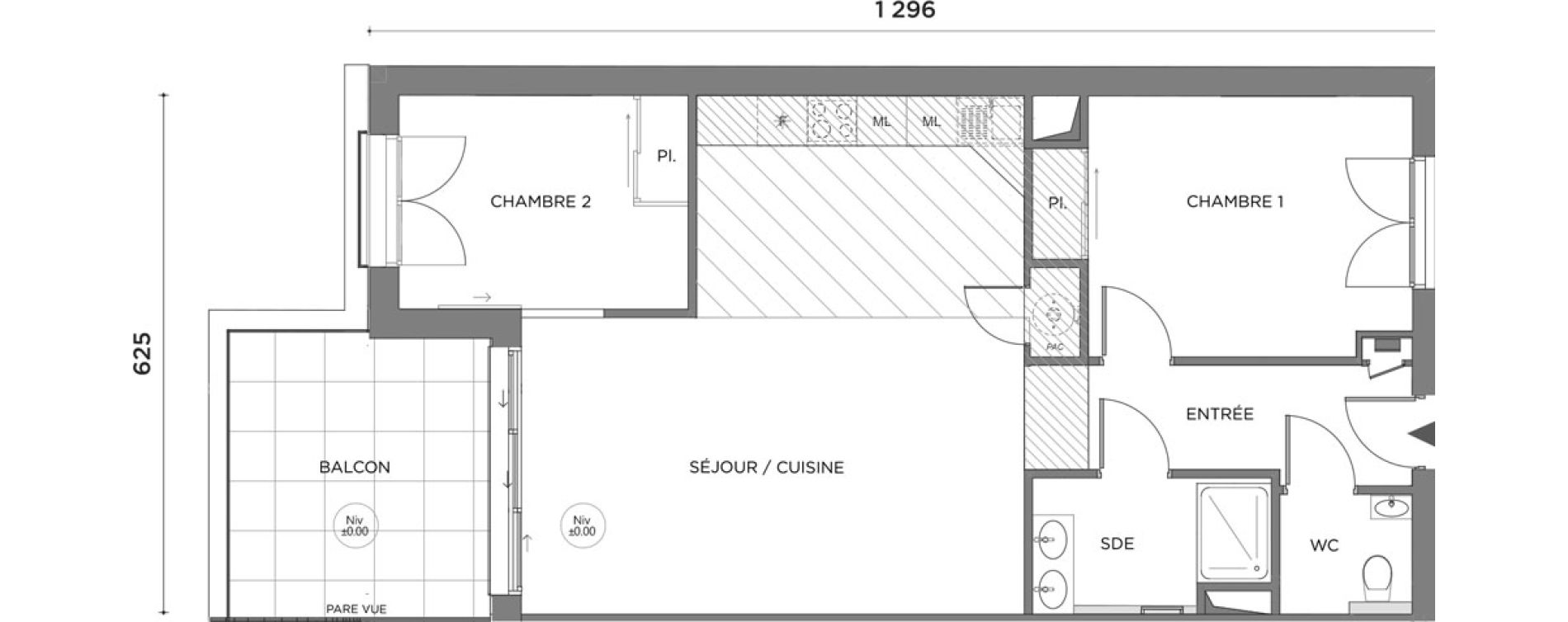 Appartement T3 de 68,13 m2 &agrave; Saint-Jean-De-Monts Esplanade de la mer