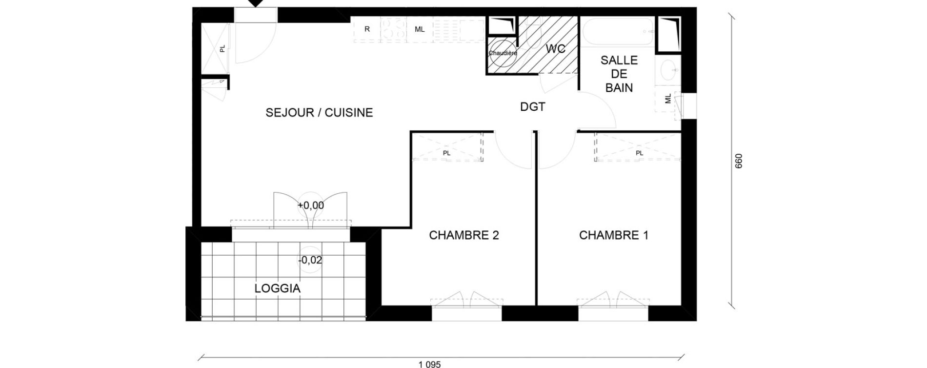 Appartement T3 de 62,31 m2 &agrave; Talmont-Saint-Hilaire Talmont st hilaire
