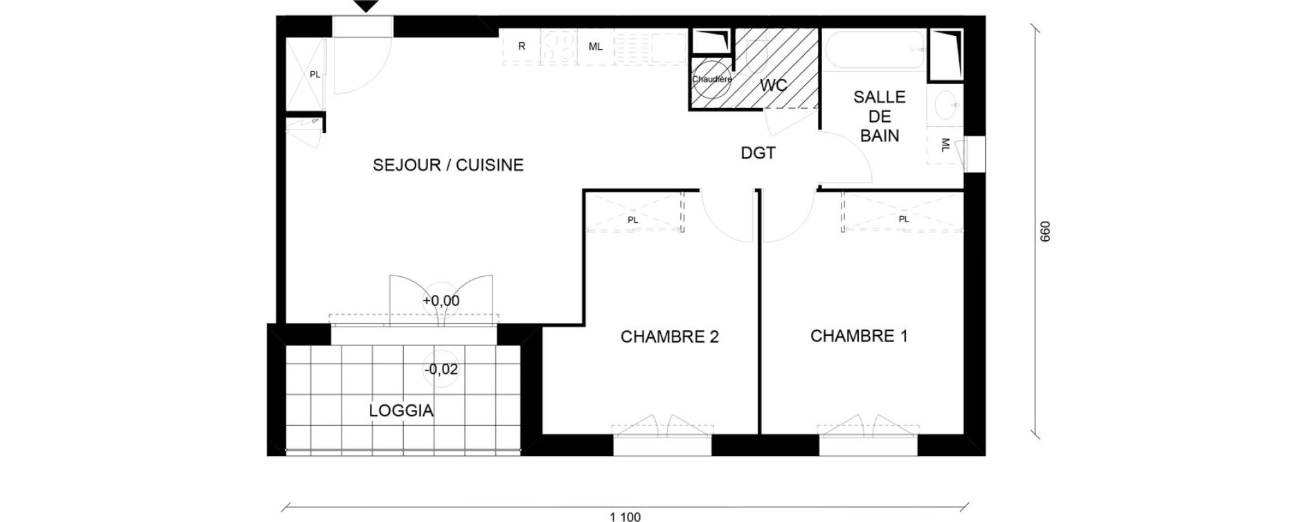 Appartement T3 de 62,54 m2 &agrave; Talmont-Saint-Hilaire Talmont st hilaire