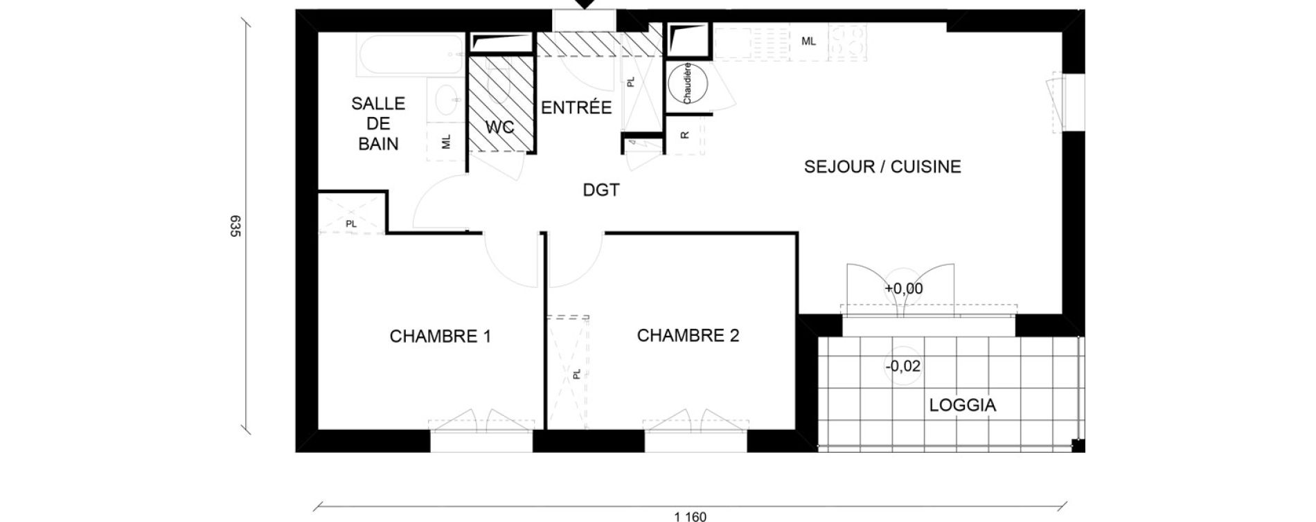Appartement T3 de 63,04 m2 &agrave; Talmont-Saint-Hilaire Talmont st hilaire