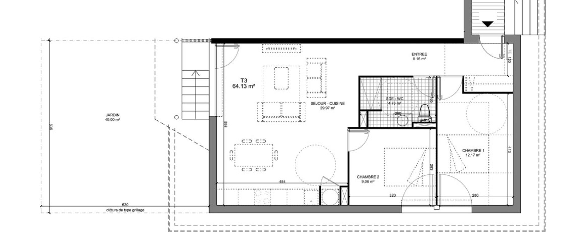 Appartement T3 de 64,13 m2 &agrave; Barcelonnette Centre