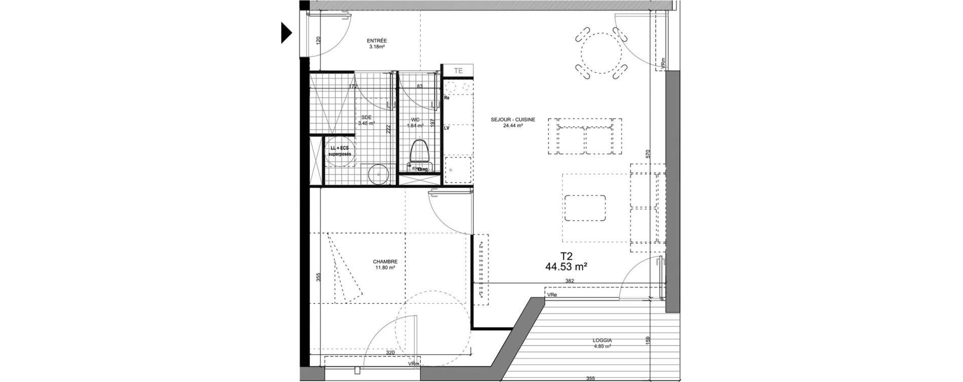 Appartement T2 de 44,53 m2 &agrave; Barcelonnette Centre