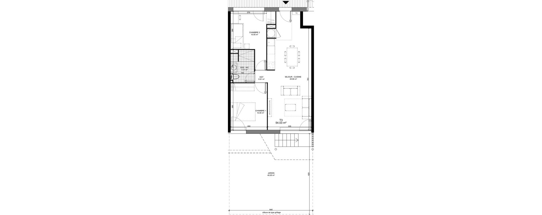 Appartement T3 de 54,03 m2 &agrave; Barcelonnette Centre