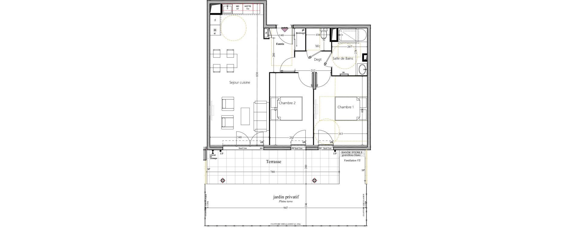 Appartement T3 de 65,53 m2 &agrave; Manosque Bellevue