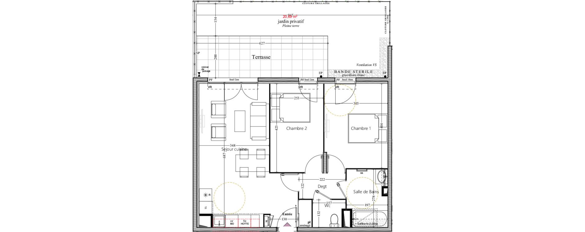 Appartement T3 de 60,40 m2 &agrave; Manosque Bellevue