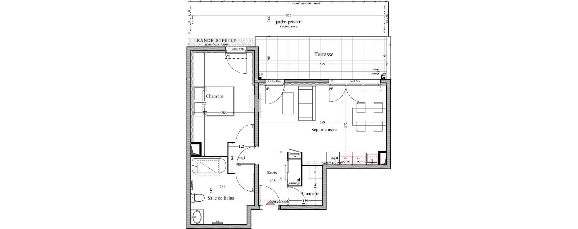 Appartement T2 de 49,64 m2 &agrave; Manosque Bellevue