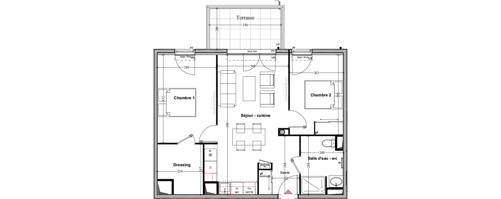 Appartement T3 de 59,11 m2 &agrave; Manosque Bellevue