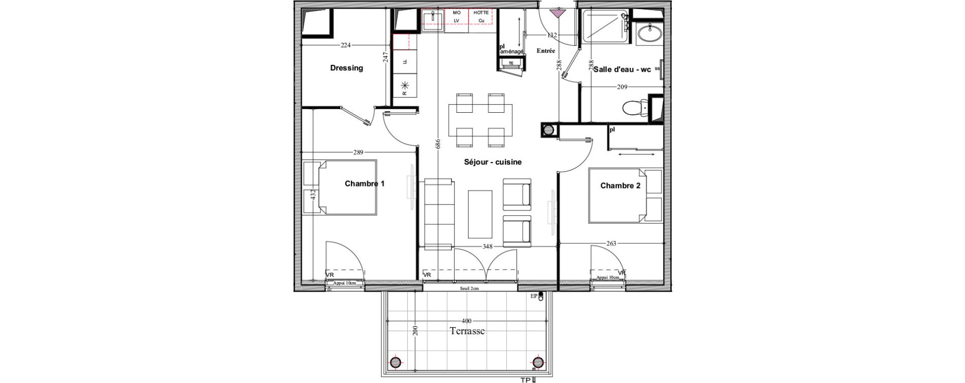 Appartement T3 de 59,20 m2 &agrave; Manosque Bellevue