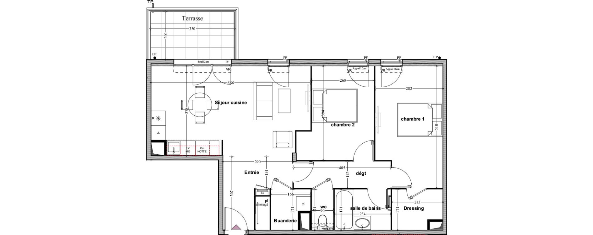 Appartement T3 de 71,25 m2 &agrave; Manosque Bellevue