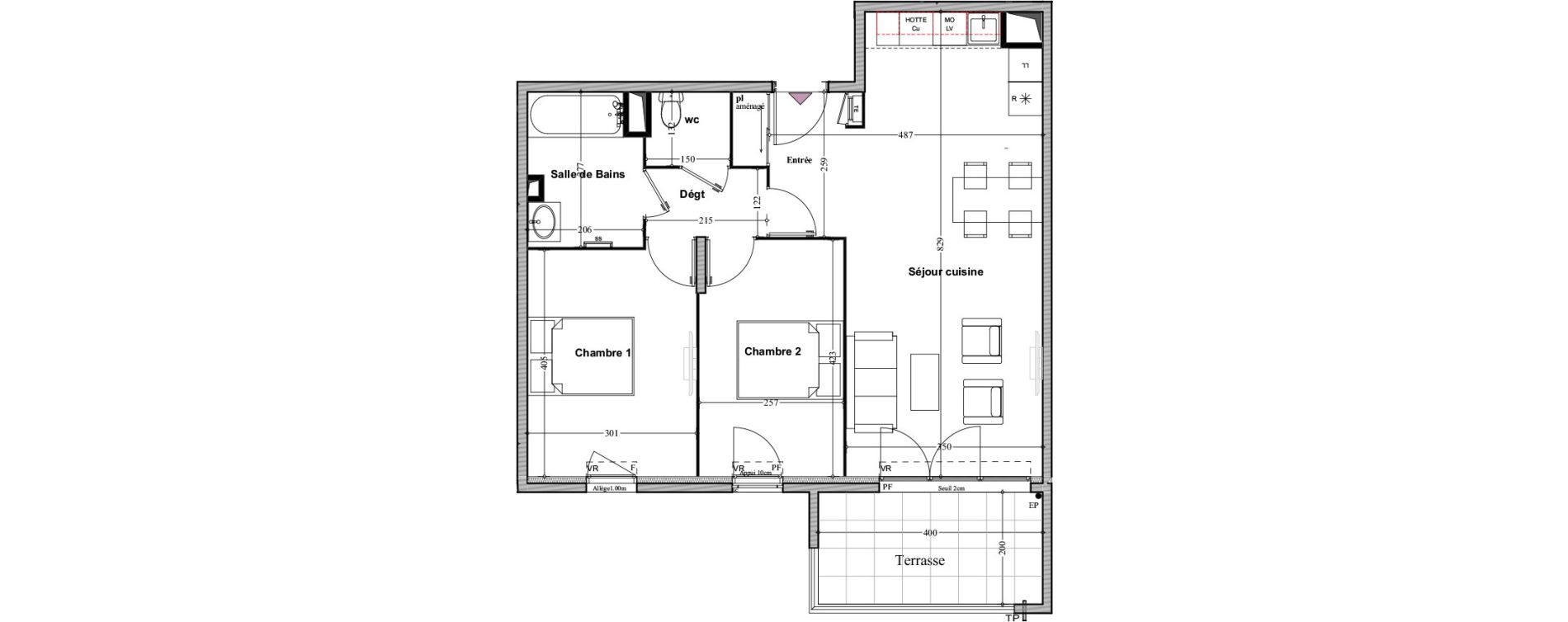 Appartement T3 de 65,16 m2 &agrave; Manosque Bellevue