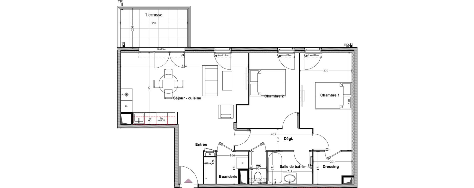 Appartement T3 de 71,25 m2 &agrave; Manosque Bellevue
