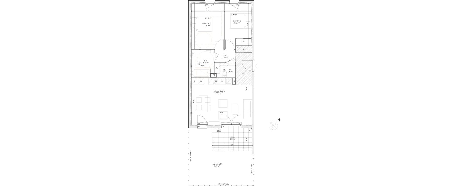 Appartement T3 de 62,32 m2 &agrave; Manosque Bellevue