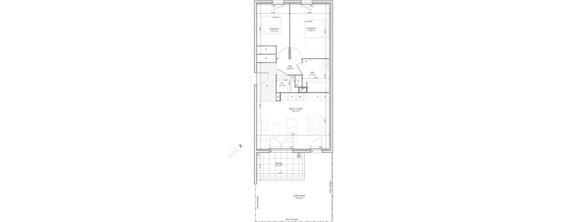 Appartement T3 de 61,79 m2 &agrave; Manosque Bellevue