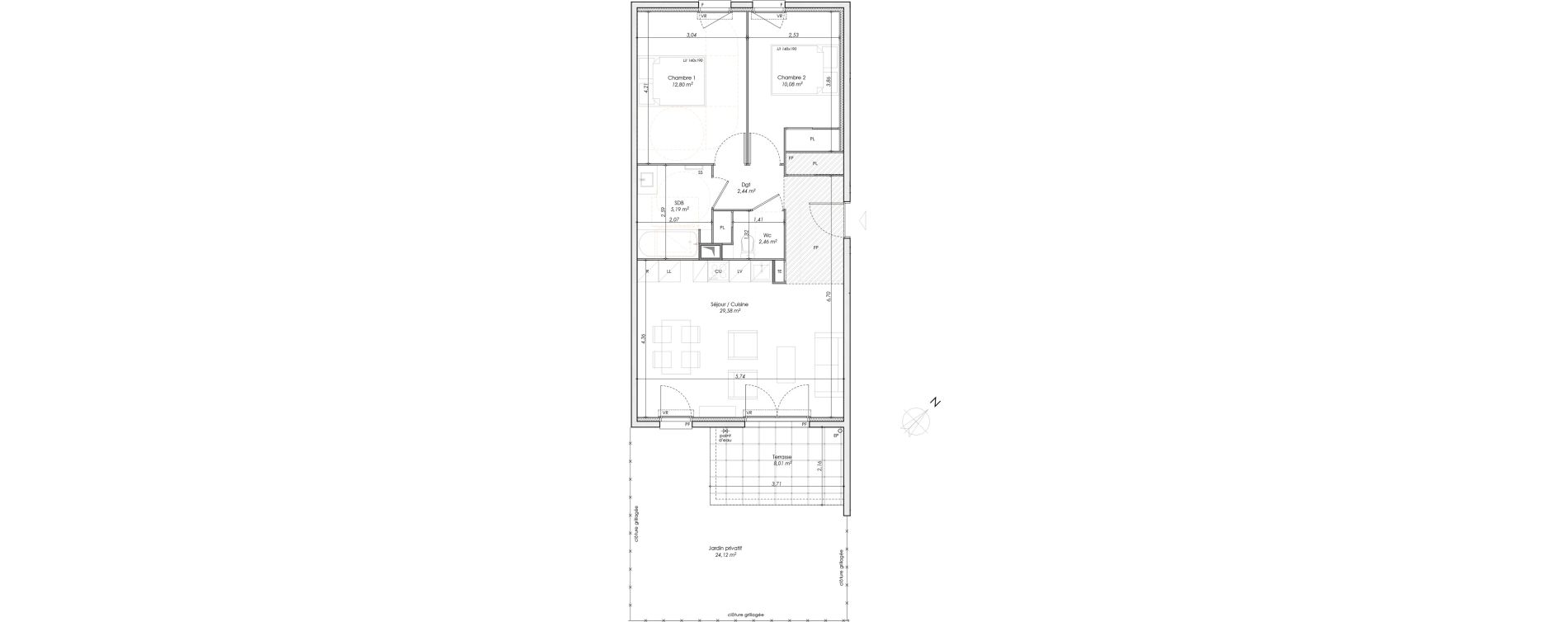 Appartement T3 de 62,55 m2 &agrave; Manosque Bellevue