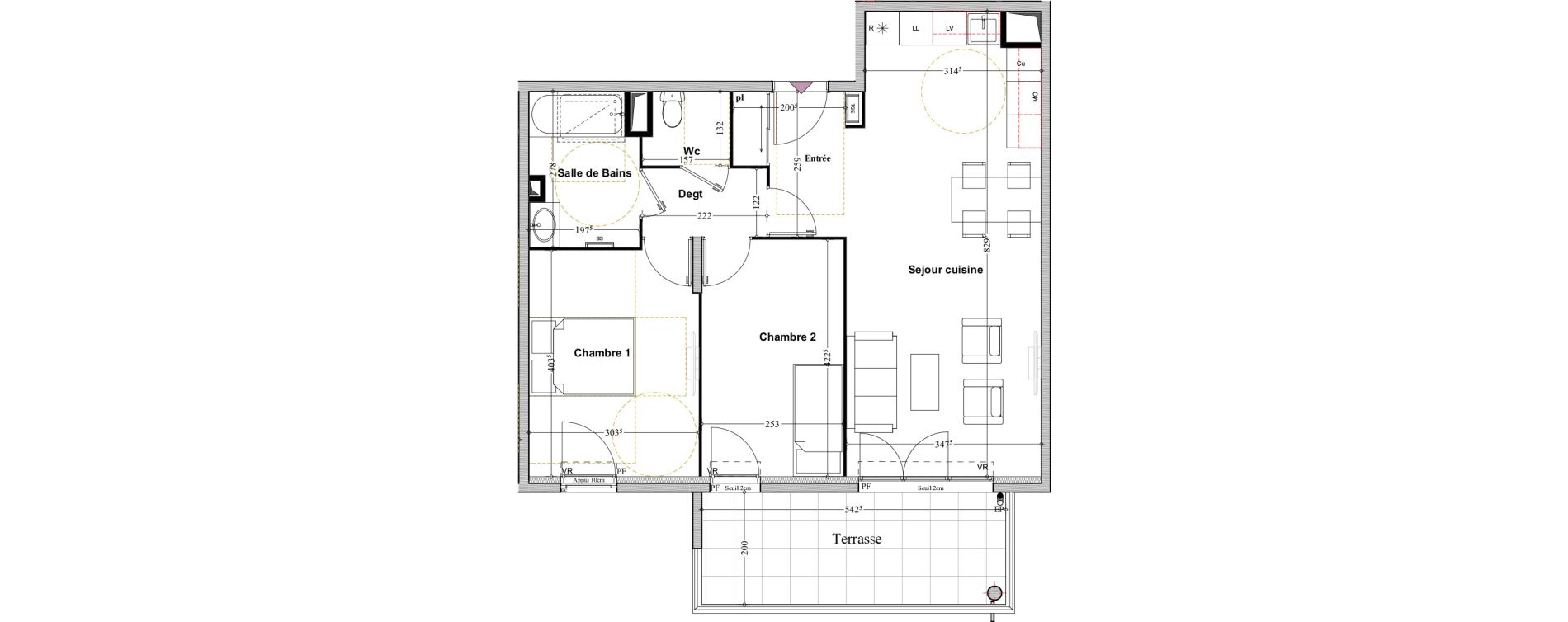 Appartement T3 de 64,92 m2 &agrave; Manosque Bellevue