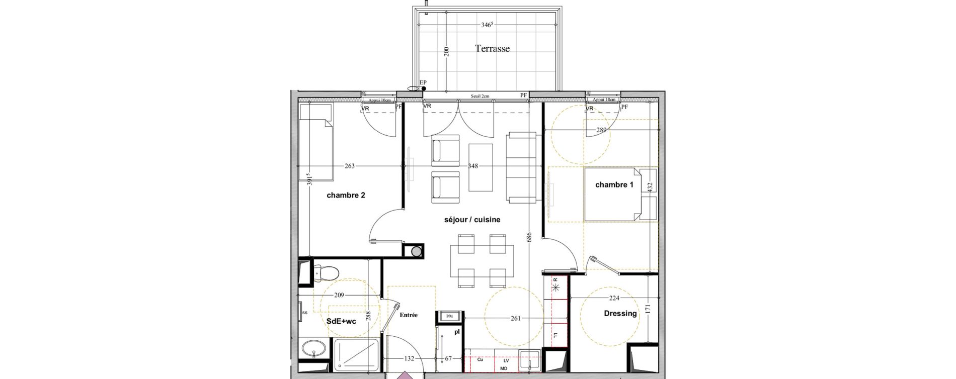 Appartement T3 de 59,14 m2 &agrave; Manosque Bellevue