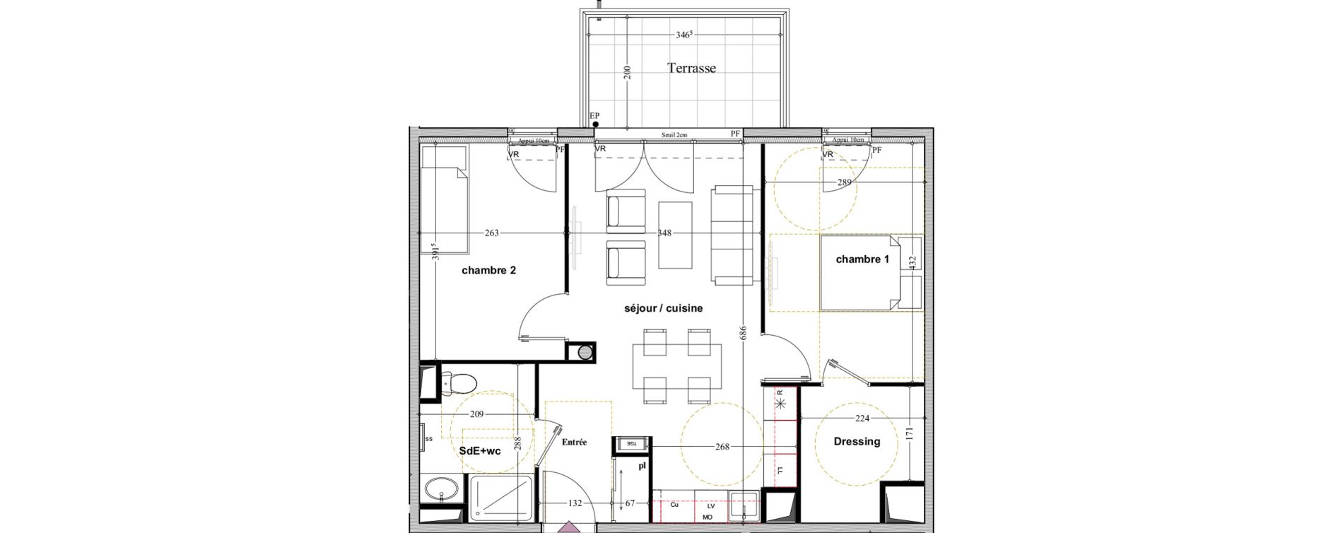 Appartement T3 de 59,14 m2 &agrave; Manosque Bellevue