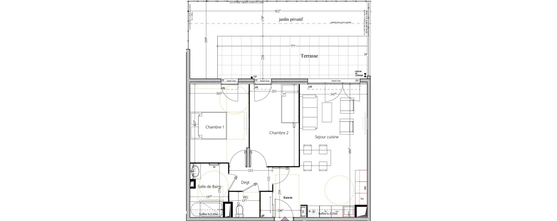 Appartement T3 de 60,40 m2 &agrave; Manosque Bellevue