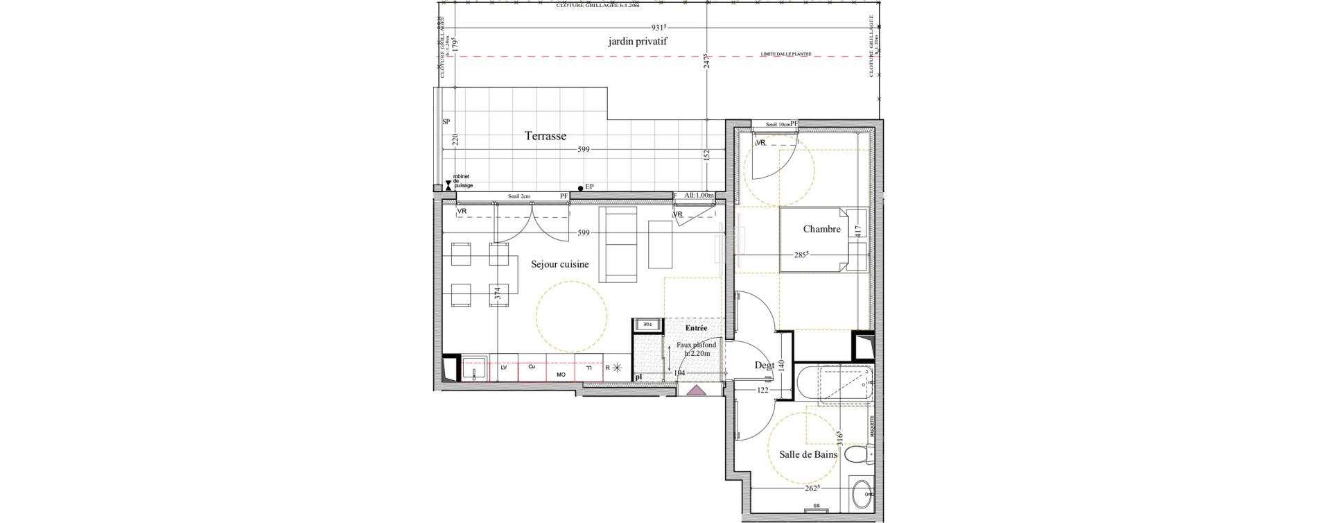 Appartement T2 de 44,27 m2 &agrave; Manosque Bellevue