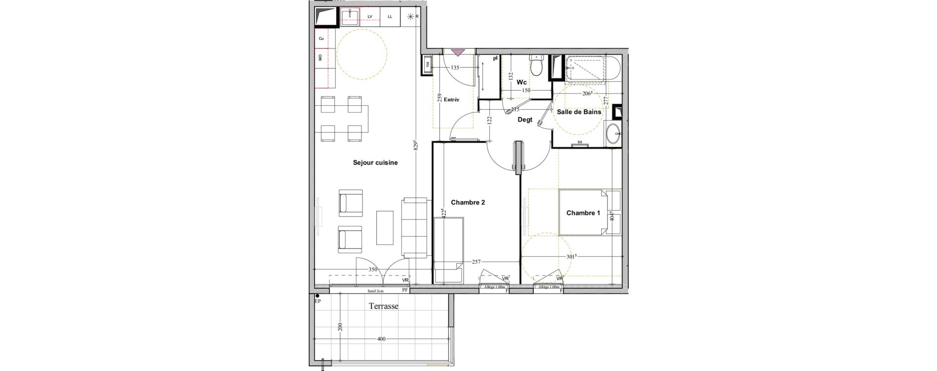 Appartement T3 de 65,16 m2 &agrave; Manosque Bellevue