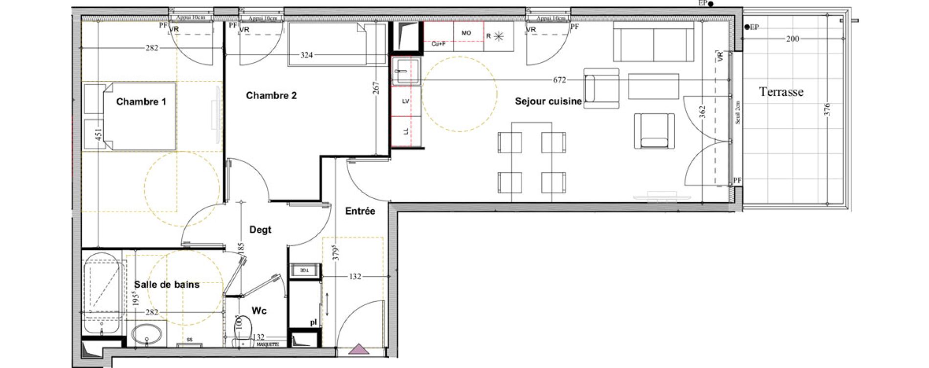 Appartement T3 de 62,15 m2 &agrave; Manosque Bellevue