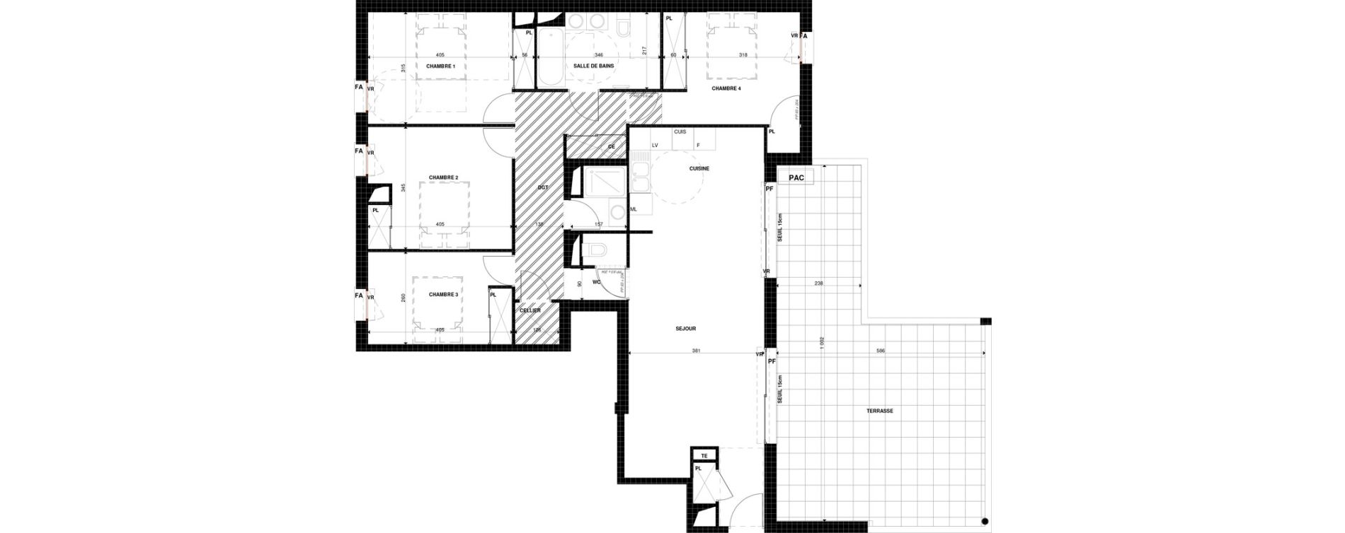 Appartement T5 de 115,59 m2 &agrave; Manosque Toutes aures
