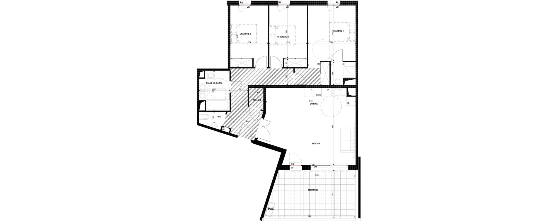 Appartement T4 de 101,26 m2 &agrave; Manosque Toutes aures