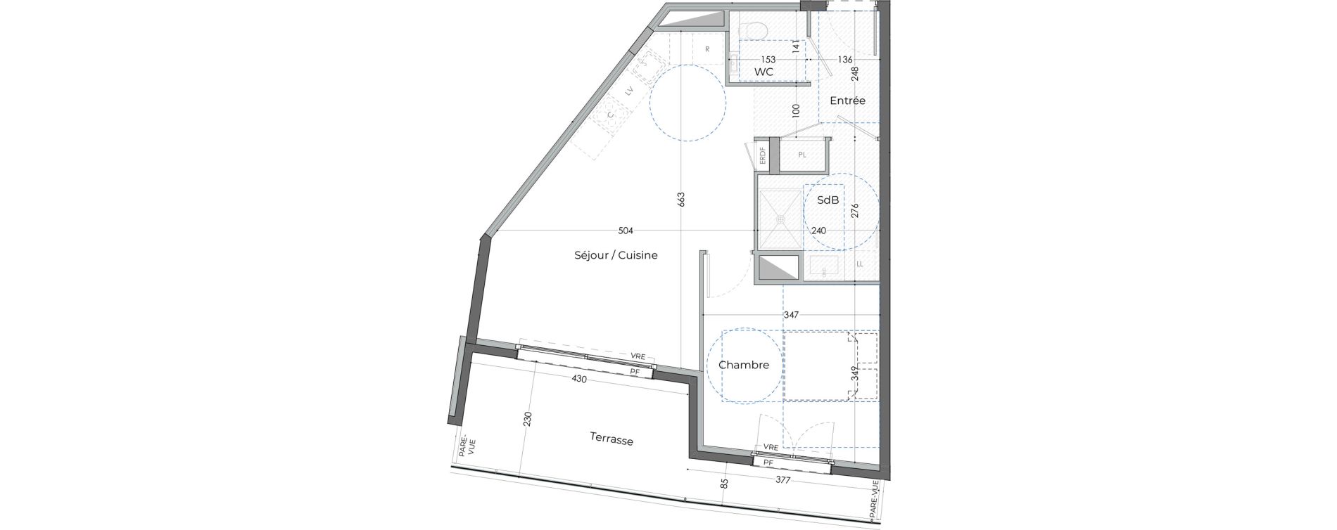 Appartement T2 de 48,41 m2 &agrave; Antibes Les groules - les br&eacute;gui&egrave;res