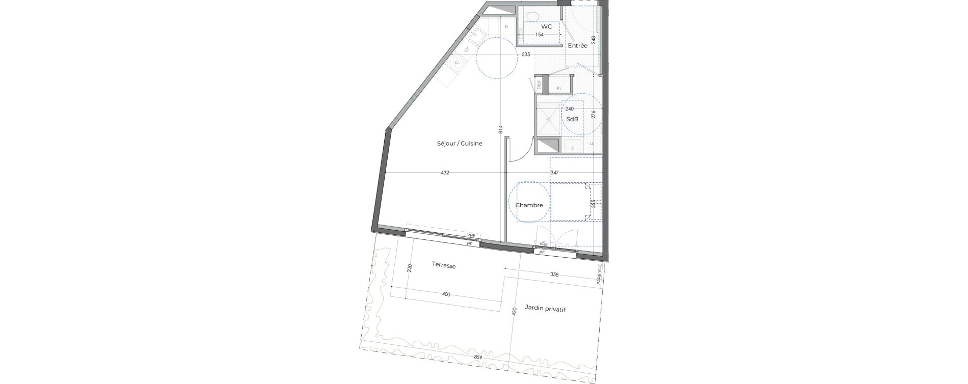 Appartement T2 de 54,82 m2 &agrave; Antibes Les groules - les br&eacute;gui&egrave;res