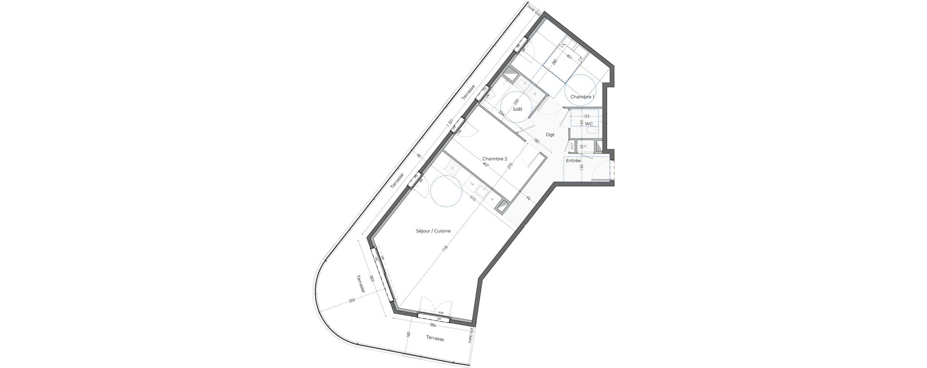 Appartement T3 de 74,24 m2 &agrave; Antibes Les groules - les br&eacute;gui&egrave;res