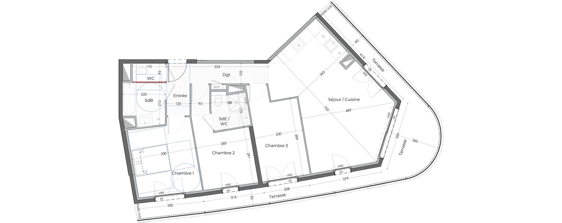 Appartement T4 de 80,71 m2 &agrave; Antibes Les groules - les br&eacute;gui&egrave;res