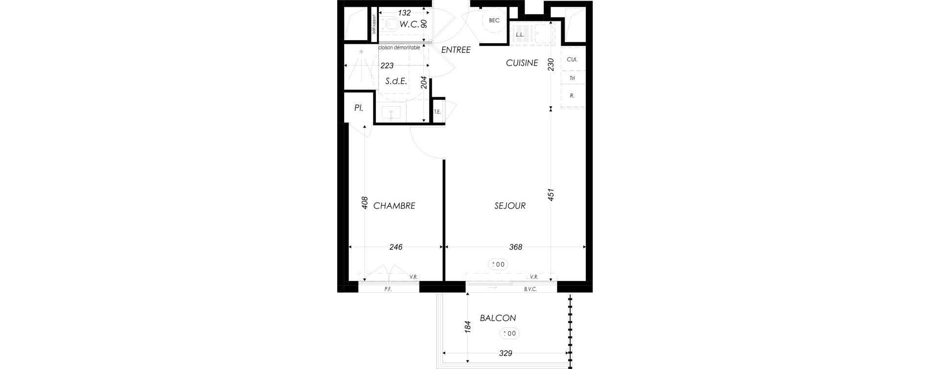 Appartement T2 de 41,90 m2 &agrave; Antibes Azurville - val claret