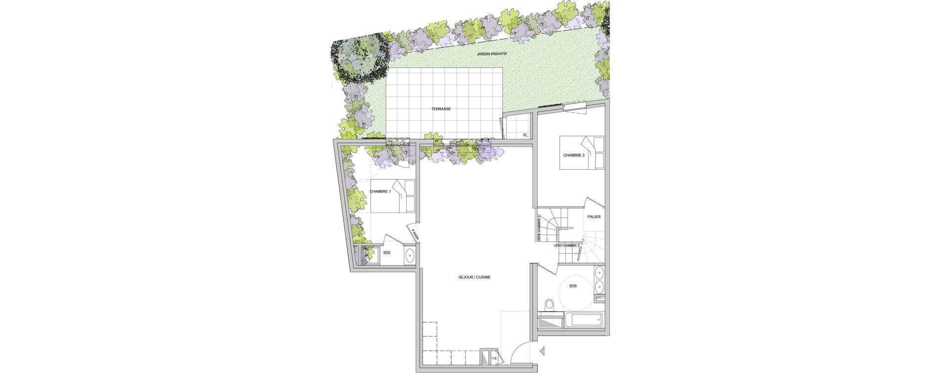 Duplex T4 de 89,62 m2 &agrave; Antibes La fontonne