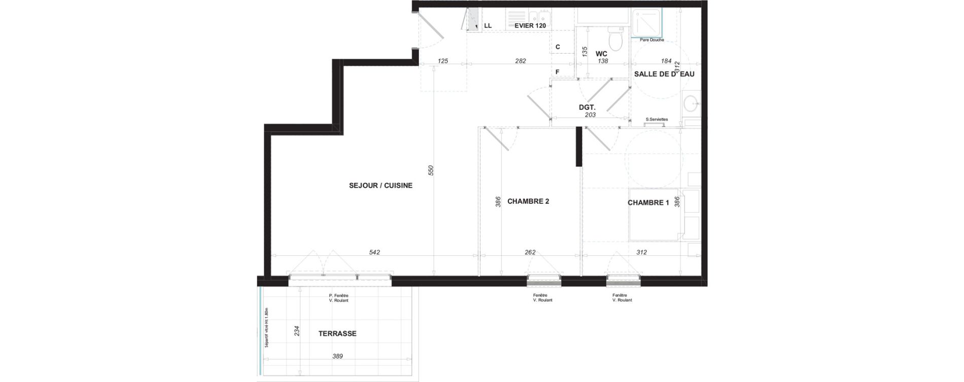 Appartement T3 de 67,40 m2 &agrave; Antibes Les trois moulins