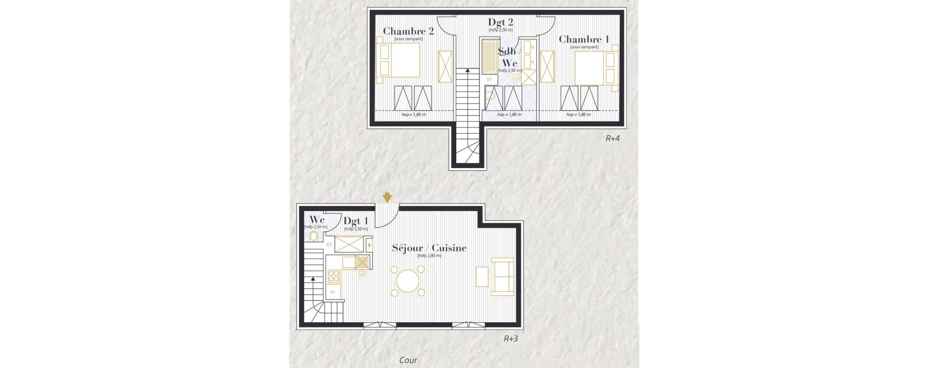 Appartement T3 de 69,84 m2 &agrave; Antibes Place de gaulle