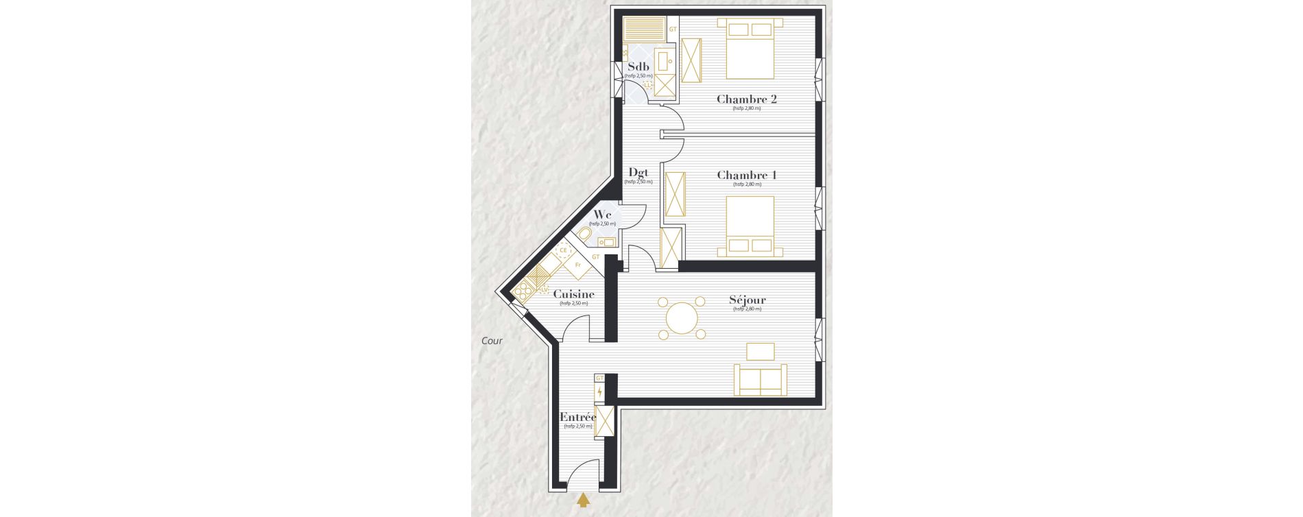 Appartement T3 de 82,24 m2 &agrave; Antibes Place de gaulle