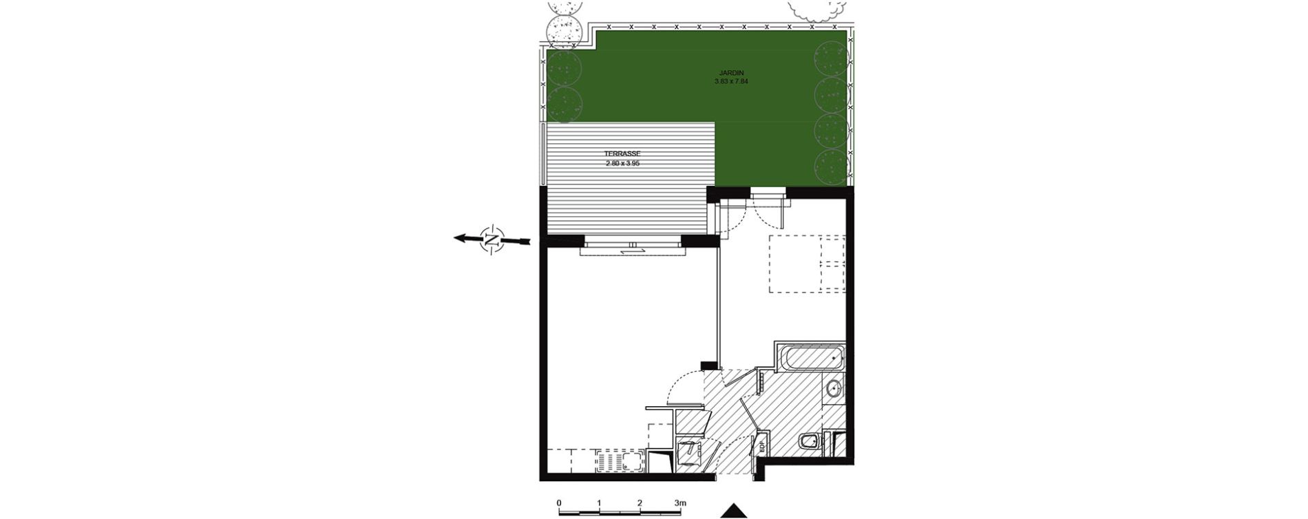 Appartement T2 de 41,54 m2 &agrave; Antibes Les rastines