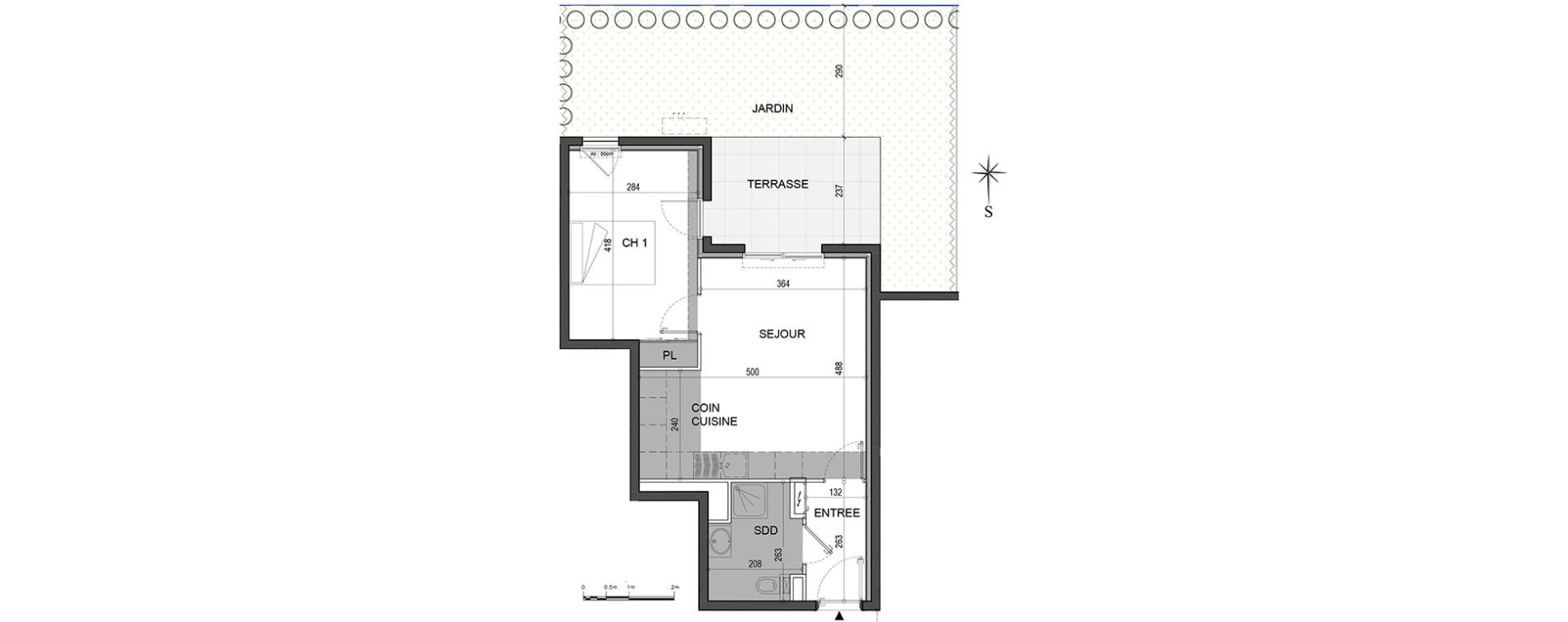 Appartement T2 de 41,60 m2 &agrave; Antibes Saint jean