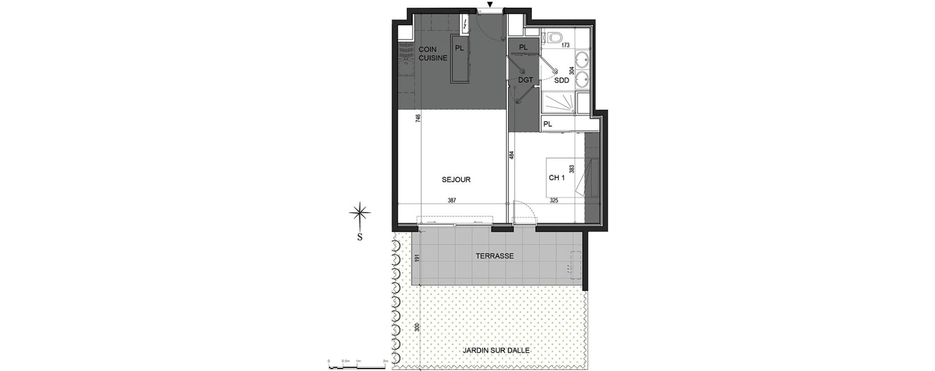 Appartement T2 de 48,10 m2 &agrave; Antibes Saint jean