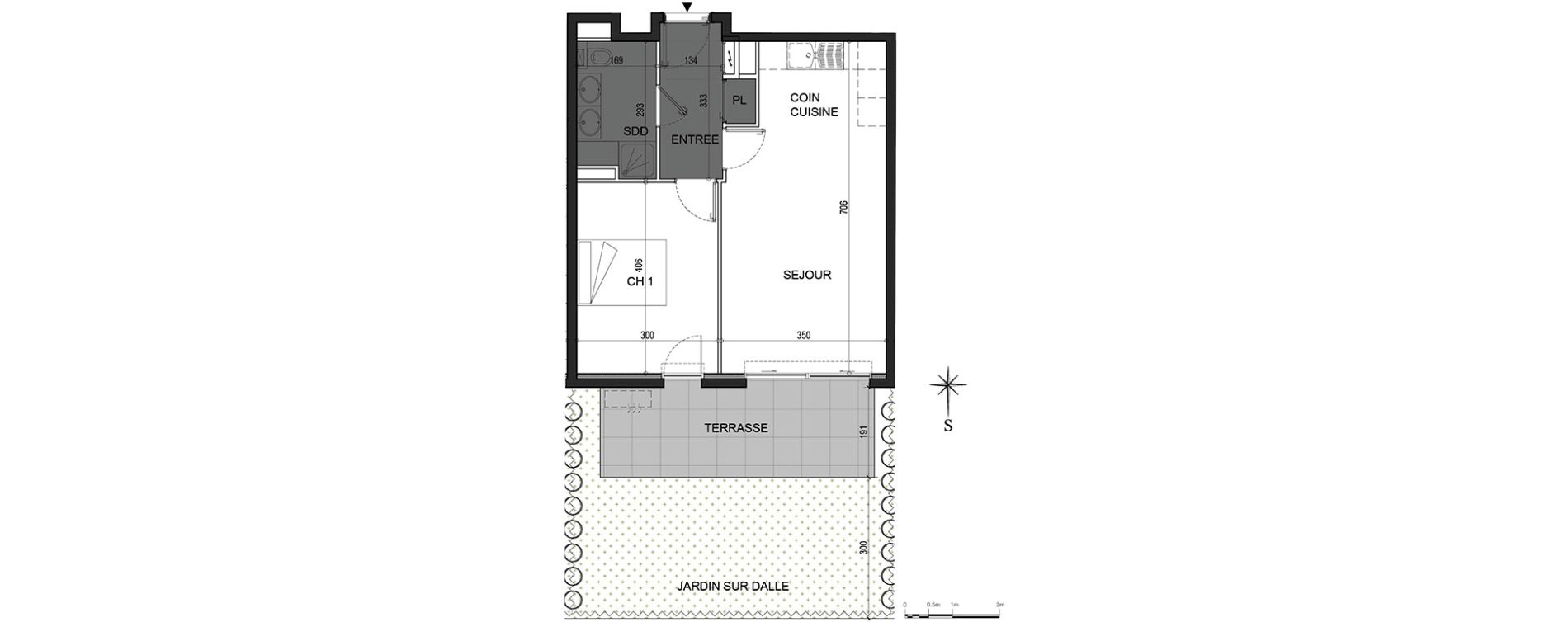 Appartement T2 de 45,00 m2 &agrave; Antibes Saint jean