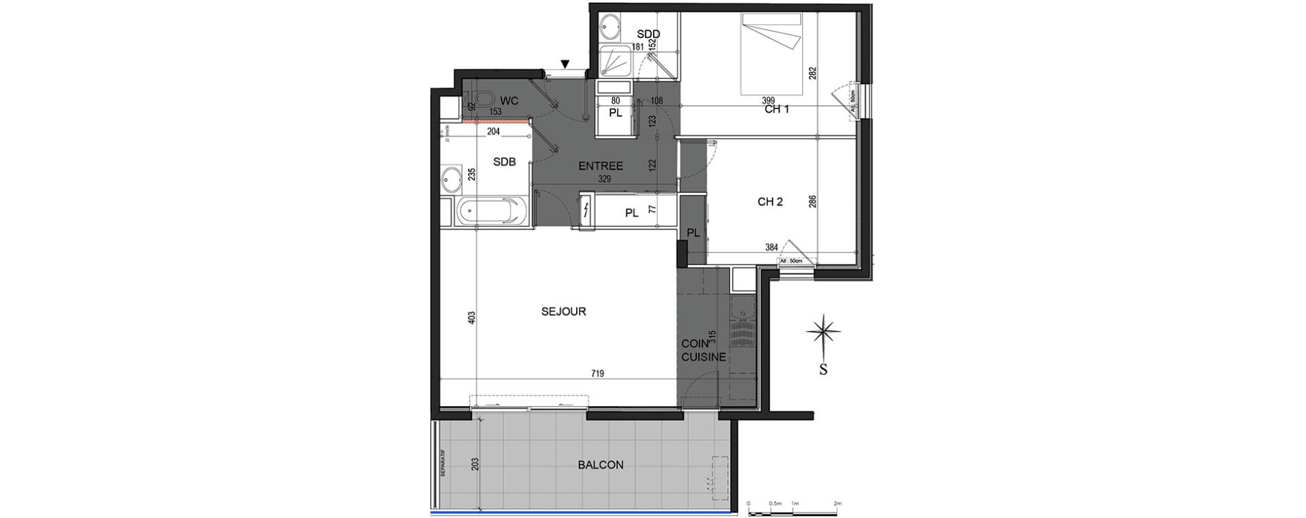 Appartement T3 de 68,40 m2 &agrave; Antibes Saint jean