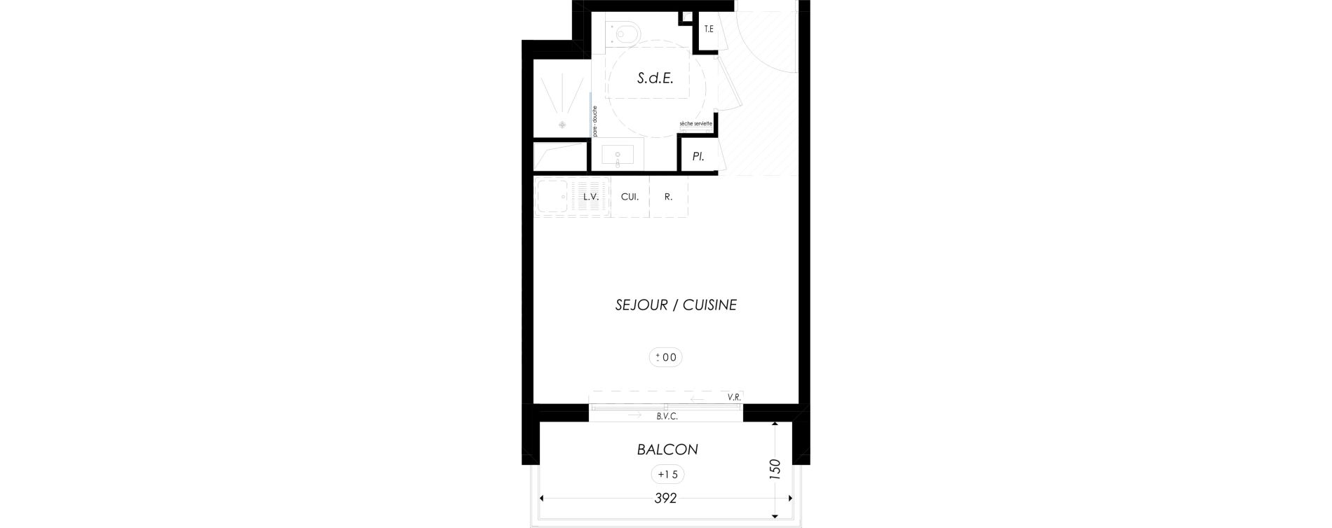 Appartement T1 de 23,27 m2 &agrave; Antibes Les prugnons