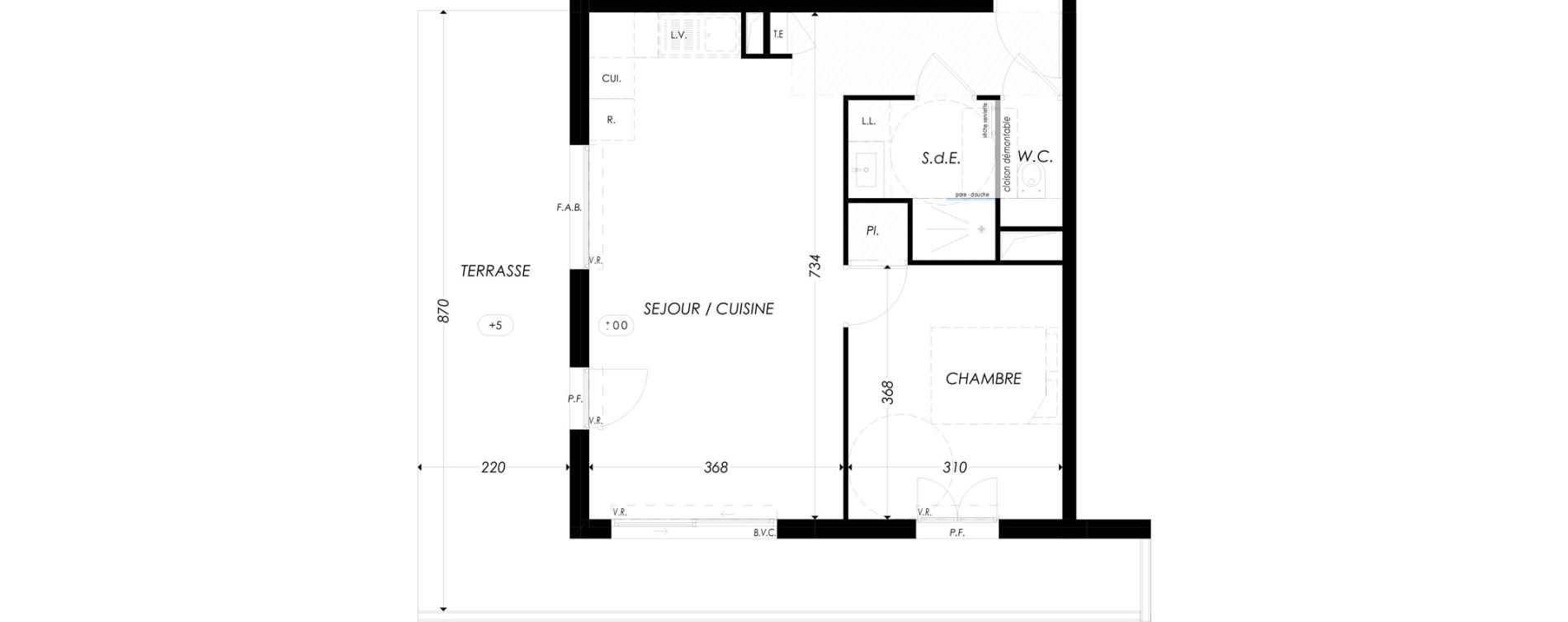 Appartement T2 de 48,20 m2 &agrave; Antibes Les prugnons