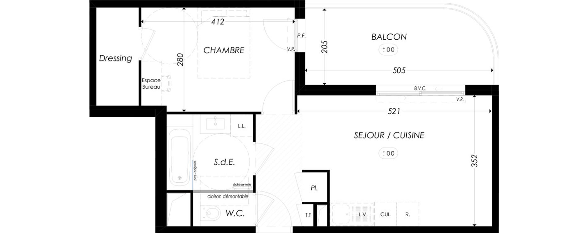 Appartement T2 de 41,70 m2 &agrave; Antibes Les prugnons