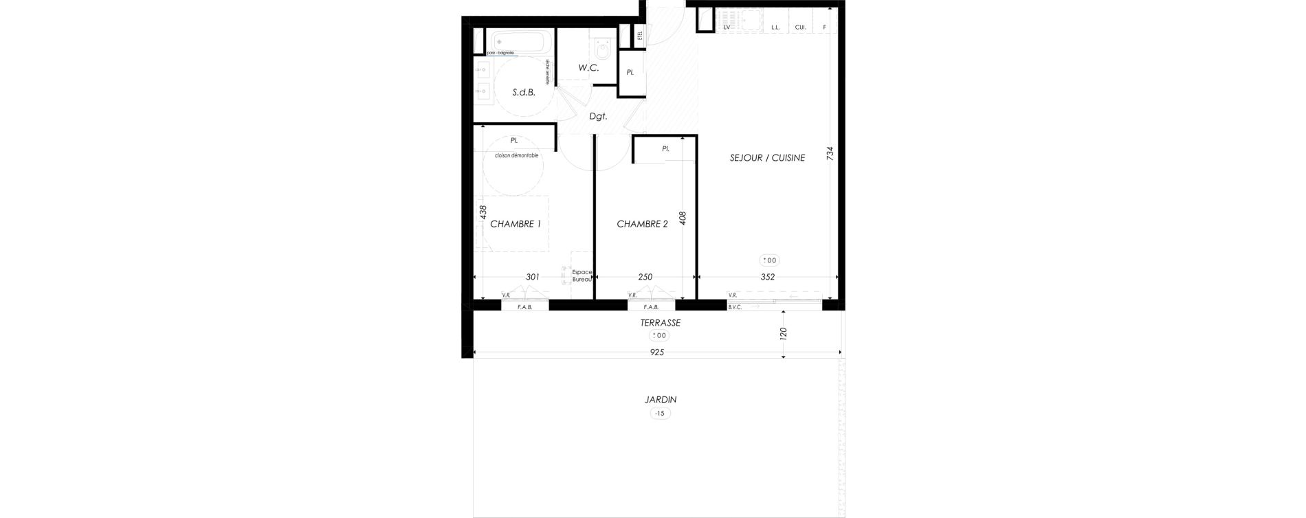 Appartement T3 de 62,35 m2 &agrave; Antibes Les prugnons